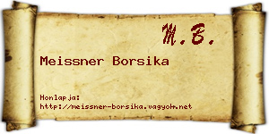 Meissner Borsika névjegykártya